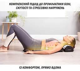 Масажний килимок з подушкою (аплікатор Кузнєцова) Чорний з білим EasyFit fit0024922 - мініатюра 5