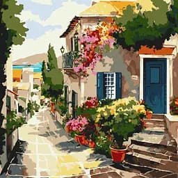 Картина по номерам Ideyka Дом у моря KHO3647 40х40см