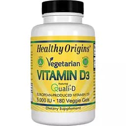 Вітамін D3 для вегетаріанців Healthy Origins Vegetarian Vitamin D3 5000 IU 180 капсул
