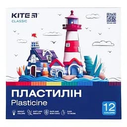Пластилін восковий Kite Classic 12 кольорів 240 г (K-1086)