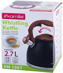 Чайник Whistling Kettle Black 2.7л зі свистком Kamille Ø20х23 см kuh0011111 - мініатюра 8
