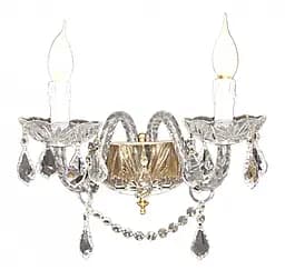 Бра Brille CR-505W/2B настенное накладное хрустальное свеча барокко