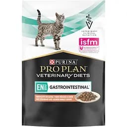 Набір вологий корм для кошенят та дорослих котів Purina Pro Plan Veterinary Diets EN Gastrointestinal з лососем 850 г (10 шт. x 85 г) (12331739) - мініатюра 4