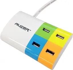 Сетевое зарядное устройство AUZER 4USB White