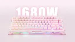 Клавіатура GravaStar Mercury K1 80keys Kailh Cheery Pink EN/UKR Sakura Pink (GS_K1_P_PNK) - мініатюра 14