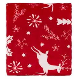 Плед Ardesto Christmas Flannel 160х200 см 100% поліестер олені червоний (ART0126PB) - мініатюра 2
