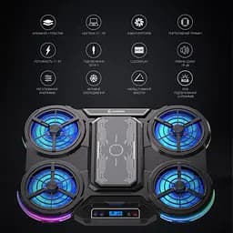 Охолоджувальна підставка для ноутбука GamePro Black (CP1450) - мініатюра 11