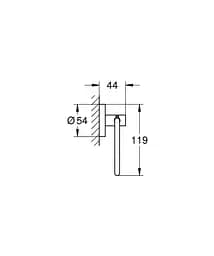 Тримач туалетного паперу Grohe Essentials 40689DC1 Хром матовий - мініатюра 2