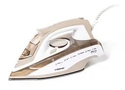 Утюг Holmer HIТ-2642, Beige, 2600W, тефлон, паровой удар 140 г/мин, постоянная подача пара 40 г/мин, вертикальное отпаривание, очистка от накипи, антикапля