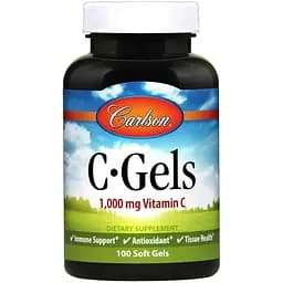 Витамины и минералы Carlson Labs C-Gels, 100 капсул