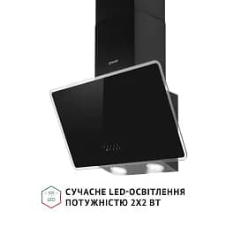 Витяжка декоративна похила Perfelli VICCO 5HM NERO - мініатюра 4