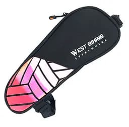 Велосумка на раму West Biking YP0707373 22х9х6,5 см 1 л чорно-рожевий (G0001973) - мініатюра 2