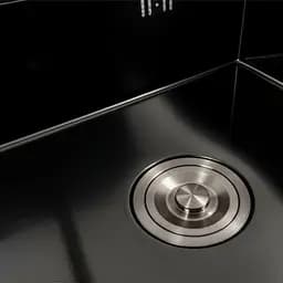 Кухонна мийка CM 50x50 прихована PVD чорна Platinum Handmade, Чорний - мініатюра 7