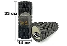 Ролик массажный Grid Roller 33 см v.1.1 Черный EasyFit fit0024947