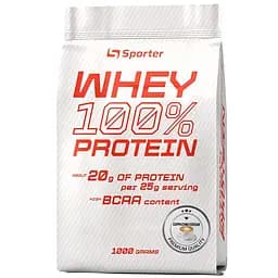 Протеин Sporter Whey 100% Protein Cappuccino Creme сывороточный 1 кг