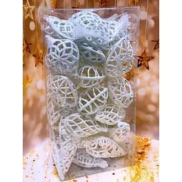 Набір підвісок легкі блискучі 40 шт Білий