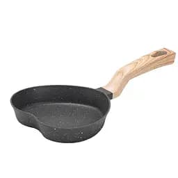 Сковорода фигурная сердце антипригарное покрытие 16 см Черный