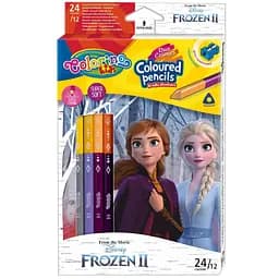Карандаши цветные Colorino Duo Colors Frozen с точилкой 12 шт. 24 цвета (91017PTR)