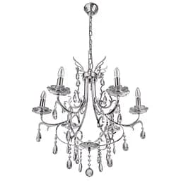 Люстра свічка Brille підвісна кришталева E14 60W CH (BCL-410S/6)