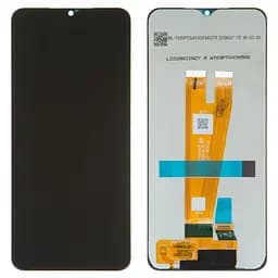 Дисплей Samsung A037F Galaxy A03s, чорний, без рамки, Original (PRC), з жовтим шлейфом, (160,5x72 mm)