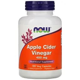 Натуральная добавка Now Apple Cider Vinegar 450 мг 180 капсул