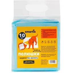 Пелюшки для тварин Smartis щоденні 45х60 см 10 шт.