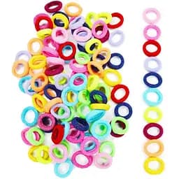 Набір резинок для волосся La-beauty "Люрекс" 0307-970-1 різнокольорові, 100 штук