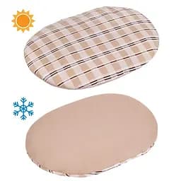 Лежак для тварин BronzeDog Comfort овальний XS 30х40х9 см бежево-бежевий - мініатюра 4