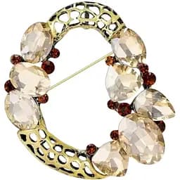 Брошь-булавка Овал с цветами (158511314)