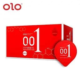 Презервативи ультратонкі OLO 0,01 RED мм для чутливості латексні 10 шт - мініатюра 4