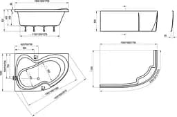 Ванна акрилова Ravak Rosa 160x105 права CL21000000 - мініатюра 3