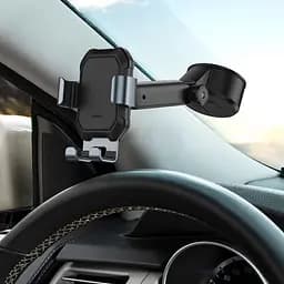 Автотримач Baseus Tank gravity car mount with suction base (SUYL-TK) Tarnish Black - мініатюра 4