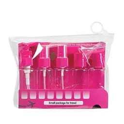 Дорожный набор емкостей для косметики WH Travel Bottles Set. 5 шт, Малиновый