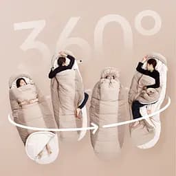 Спальний мішок овальний Naturehike PS200 CNK2350WS026, бежевий - мініатюра 5