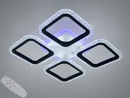 Стельова LED люстра чорна 55W пульт димер 4 мод