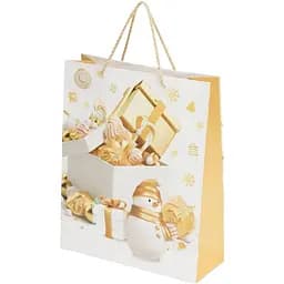 Пакет подарунковий Новорічний Сніговик DW0510X14 M Різнокольоровий