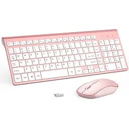 Бездротова клавіатура та миша, 2.4G повнорозмірна та портативна бездротова клавіатура з цифровою клавіатурою або комп'ютером