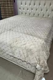 Покривало Шиншила припилений айворі, м'яке велюрове покривало 2.20 x 2.40 м для ліжка