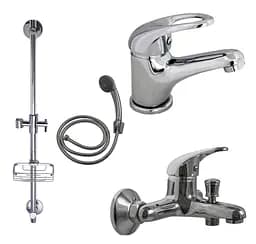 Набір змішувачів для ванни Globus Lux Sena 3 в 1 Хром