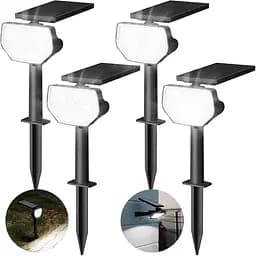 Сонячні прожектори Lepro для зовнішнього саду, 43 світлодіодні сонячні садові світильники з IP65 водонепроникністю, 2 режими