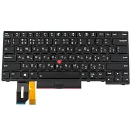 Клавіатура для ноутбука LENOVO (ThinkPad: E480, L380) rus, black, підсвічування клавіш, с джойстиком - мініатюра 2