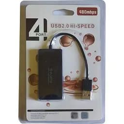 Концентратор Atcom USB TD4005 4port black (10725) - мініатюра 3