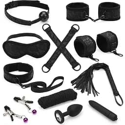 Набір Liebe Seele Black Lace and Neoprene 11pcs Bondage Kit