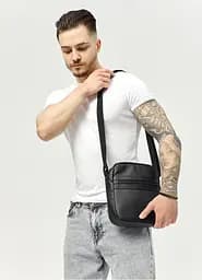 Мужская сумка мессенджер Sambag Makros черная 23 × 19 × 7 см (70278001m)
