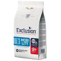 Корм Exclusion Mobility Medium & Large Breed со свининой для средних и крупных пород собак для восстановления суставов 12 кг