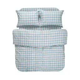 Постельное белье Lotus Home - Checked Caledonia голубой семейный