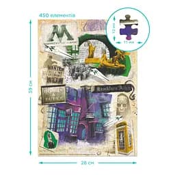 Пазл класичний Harry Potter. Міністерство магії та Алея Ноктерн 200504, 450 елементів - мініатюра 5