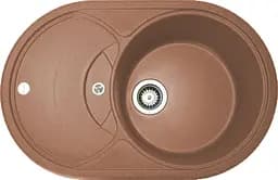 Кухонна мийка Adamant SHELL terra-cotta 770x495x200 мм, з крилом 77 см - мініатюра 1