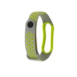 Силіконовий ремінець для фітнес браслета XiaomiXiaomi Smart Band 5 6 7 Grey Lime Sport Сірий Лайм Спортивний