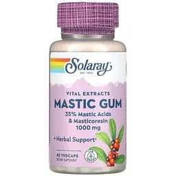 Смола мастикового дерева Solaray Mastic Gum екстракт 500 мг 45 капсул